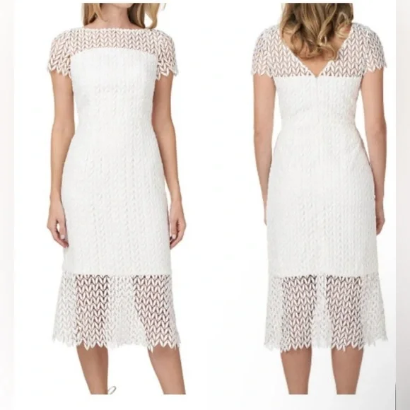 tatum floral lace midi dress Girls: The Tatum Light Blue Toile Scalloped Midi Dress – Shop the Mint main image 0